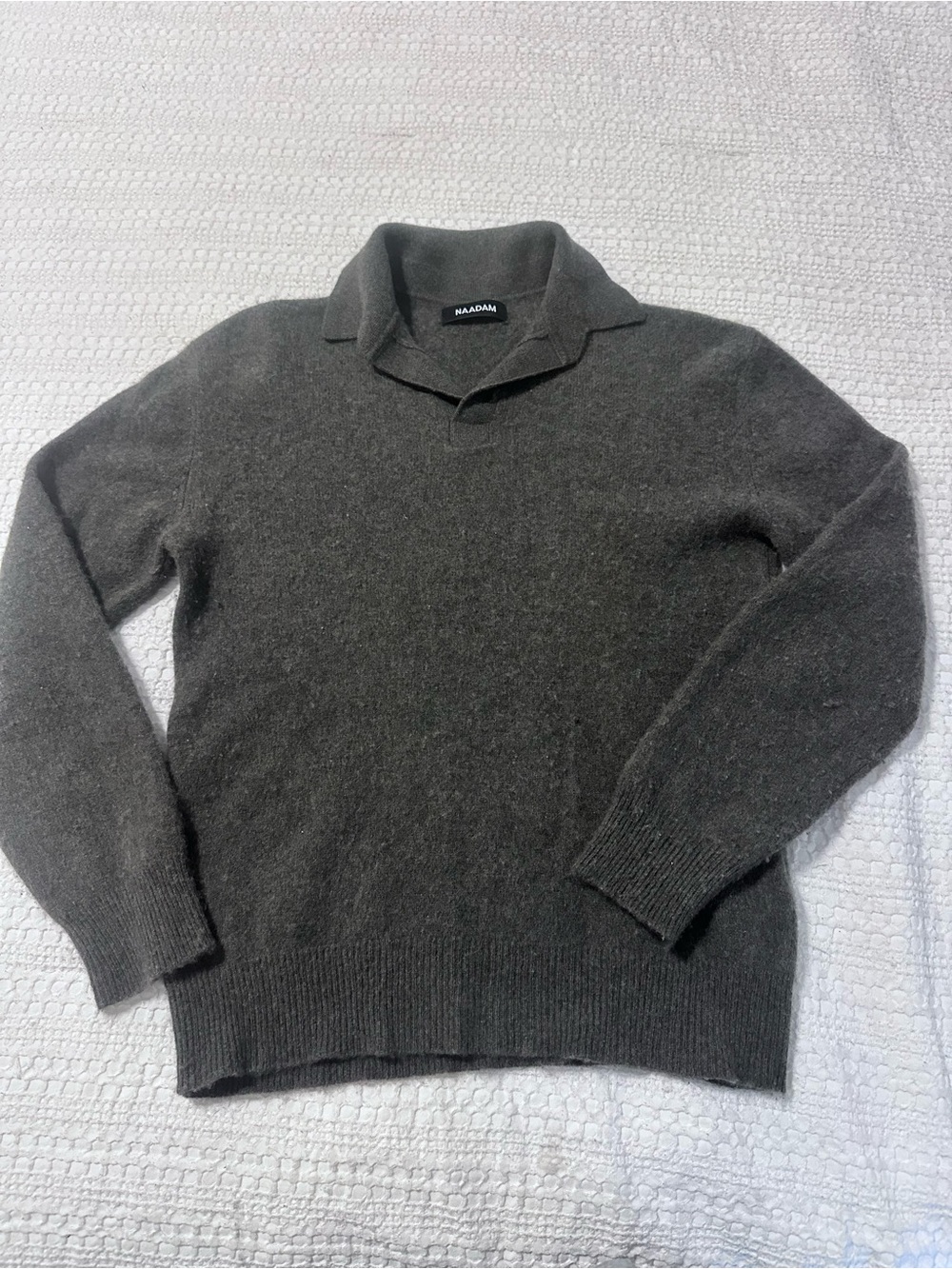 Naadam Charcoal 100% Cashmere Polo Sweater - Women